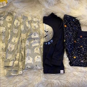 Long sleeve pajamas set with slippers